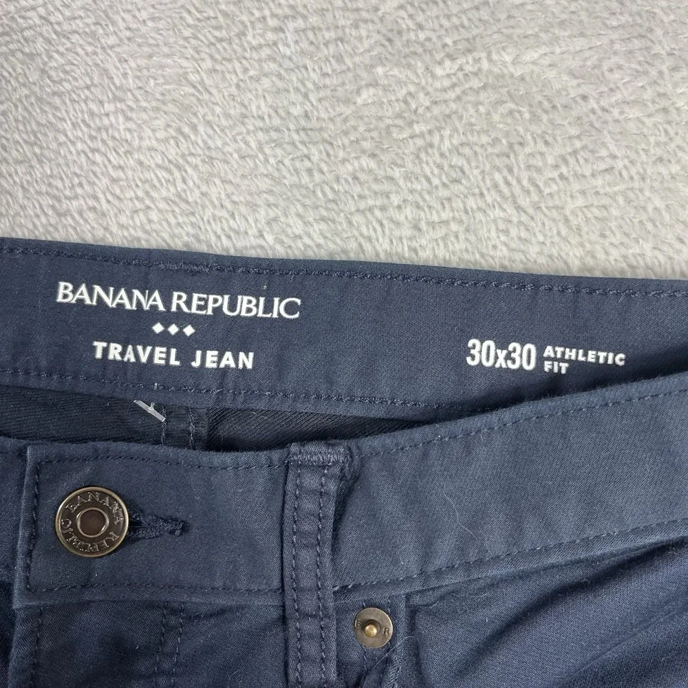 Banana Republic Travel Jean Blue Mens 30x28* Pants Athletic Fit‎
